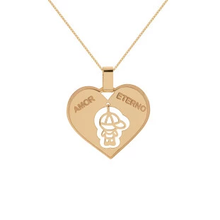 Pingente de Ouro 18k Amor Eterno Menino