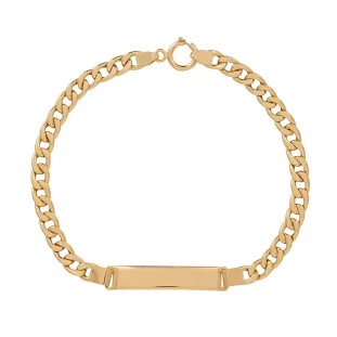 Pulseira Grumet de Ouro 18k com Chapa