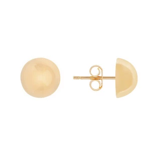 Brinco Meia Bola de Ouro 18k Médio 7mm