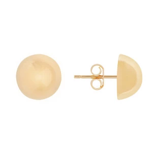 Brinco Meia Bola de Ouro 18k Grande 9mm
