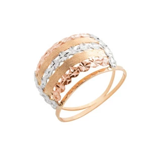 Anel de Ouro Estrela Spacious Feminino 3 Cores