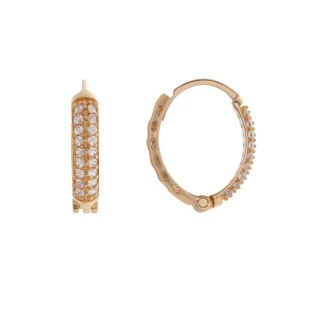 Brinco Feminino de Ouro 18k Argola Médio