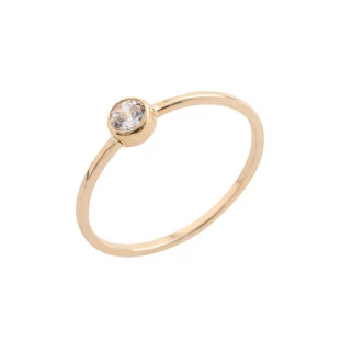 Anel Feminino de Ouro 18k com Pedra