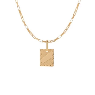 Pingente de Ouro 18k Plaquinha 