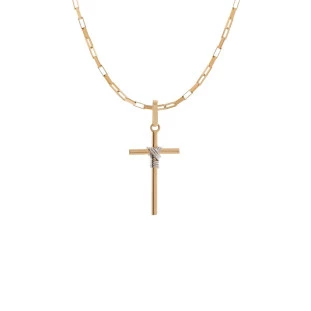 Pingente de Ouro 18k Cruz Médio
