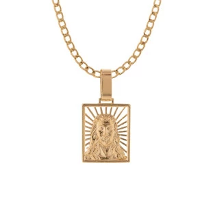 Pingente de Ouro 18k Face de Cristo 