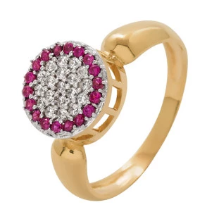 Anel de Ouro 18k com Zircônio Orchidea