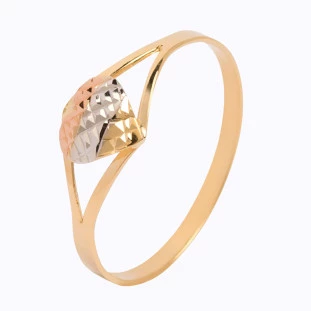 Anel de Ouro 18k Feminino Coração Meigo