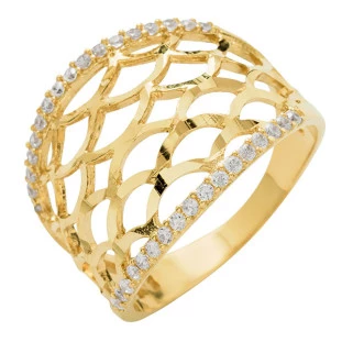 Anel de Ouro 18k com Zircônio Richiedere