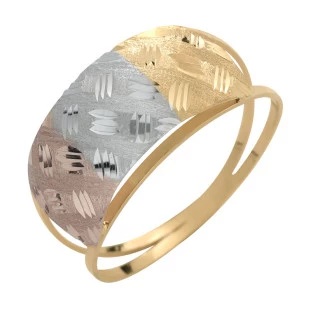 Anel de Ouro 18k Rischi Matte