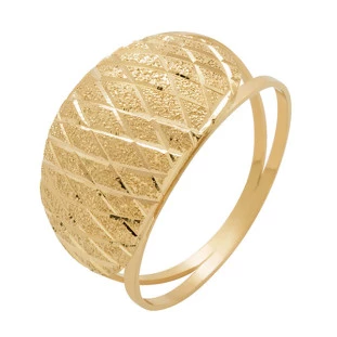 Anel de Ouro 18k Amarelo Fosco Jaune