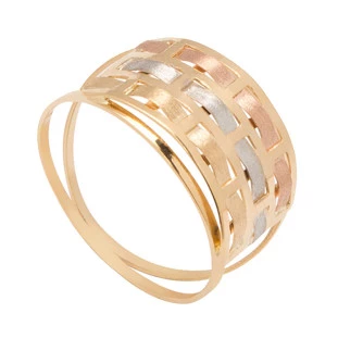 Anel de Ouro 18k Feminino Entrelacé