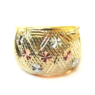 Anel de Ouro Rose, Branco e Amarelo 18k Bubbles
