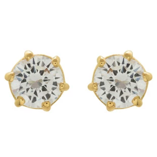Brinco de Ouro 18k com Pedra Zircônio Stelline