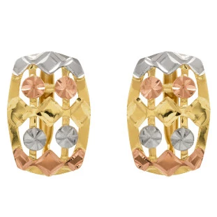 Brinco de Ouro 18k Tricolor Aparatus