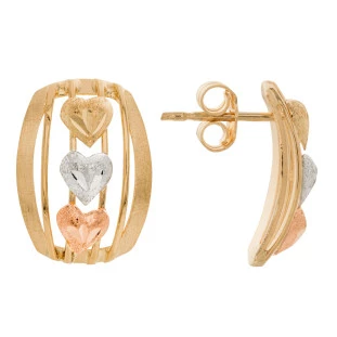 Brinco de Ouro 18k Feminino Cuore Felice