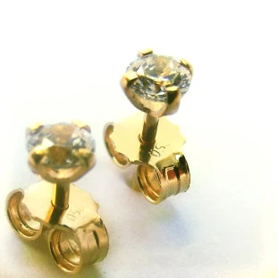 Brinco de Ouro Zircônia Delicato