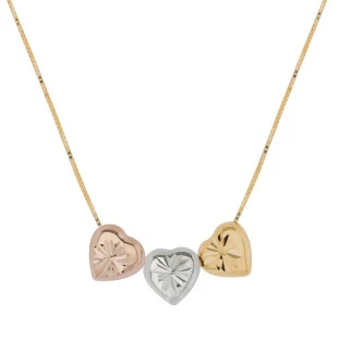 Corrente de Ouro 18k Veneziana + Pingente de Ouro 18k Coração