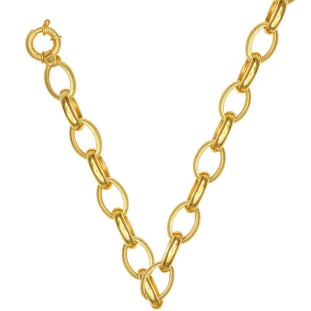 Corrente de Ouro Mooie Ovale 50 cm 