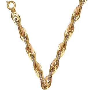 Corrente de Ouro 18k tricolor Aplatie 50 cm