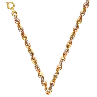Corrente de Ouro Feminino 18k tricolor Colorare - 60 cm