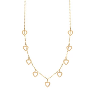 Choker de Ouro 18k Feminina com Coração