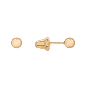 Brinco de Ouro 18k Bolinha Infantil 2.5mm