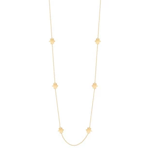 Corrente de Ouro 18k Portuguesa Feminina com 6 Estrelas Stella 60cm