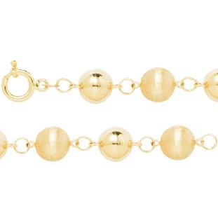 Pulseira de Ouro 18k Portuguesa Balle 9mm