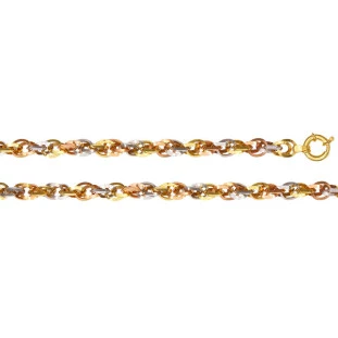 Pulseira de Ouro 3 cores 18k Colorare